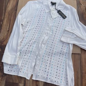 AS by DF rhinestone blouse